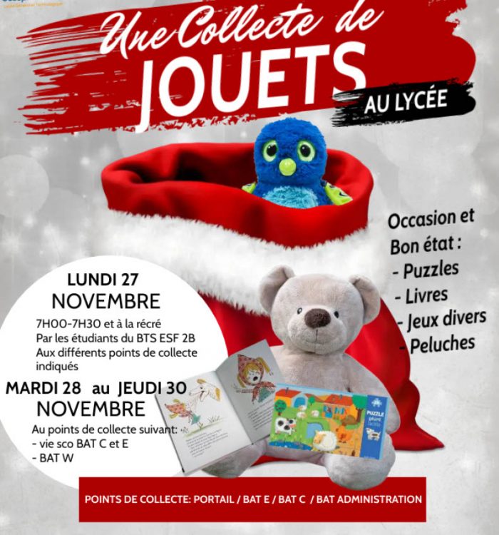 Collecte de jouets au lycée Joseph Gaillard